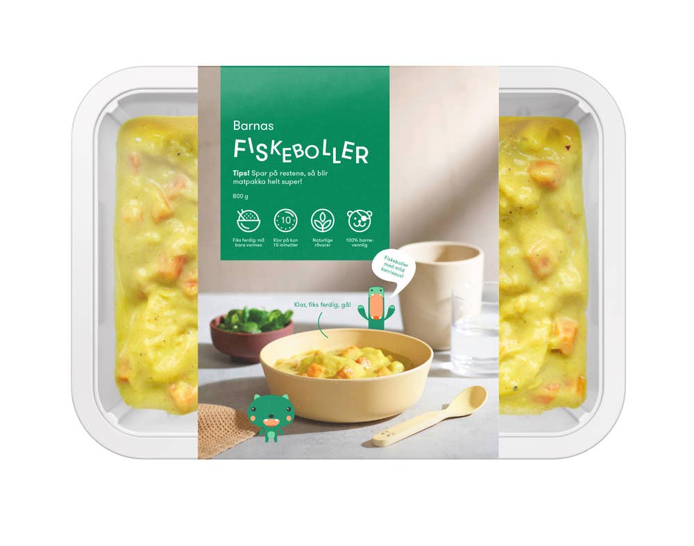 Fiks ferdig Barnas Fiskeboller i Karrisaus Fiks ferdig, 2 porsjoner