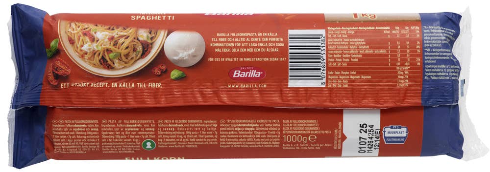 Barilla Pasta spaghetti Fullkorn