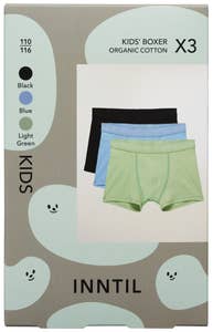 Inntil Bokser Tre farger, barn, str. 110-116