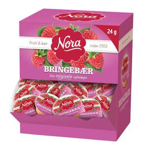 NORA Bringebærsyltetøy kuvert porsjon 24g