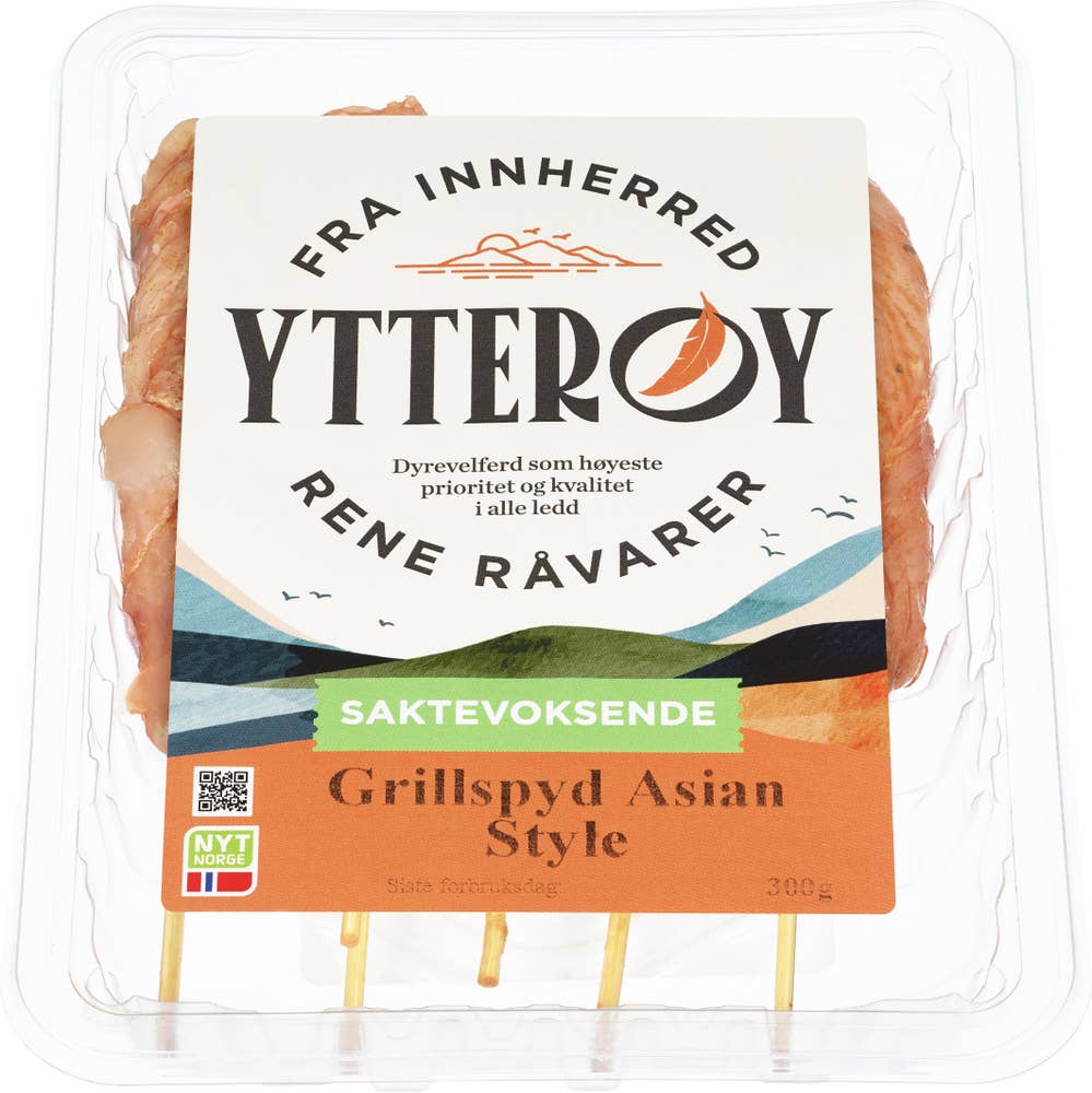 Ytterøy Grillspyd Asian Style Saktevoksende kylling