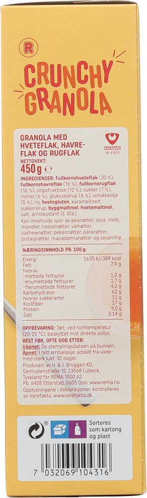 R Crunchy granola Naturell