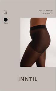 Inntil Strømpebukse 20 DEN Sort, str. 40-44, semi-matt