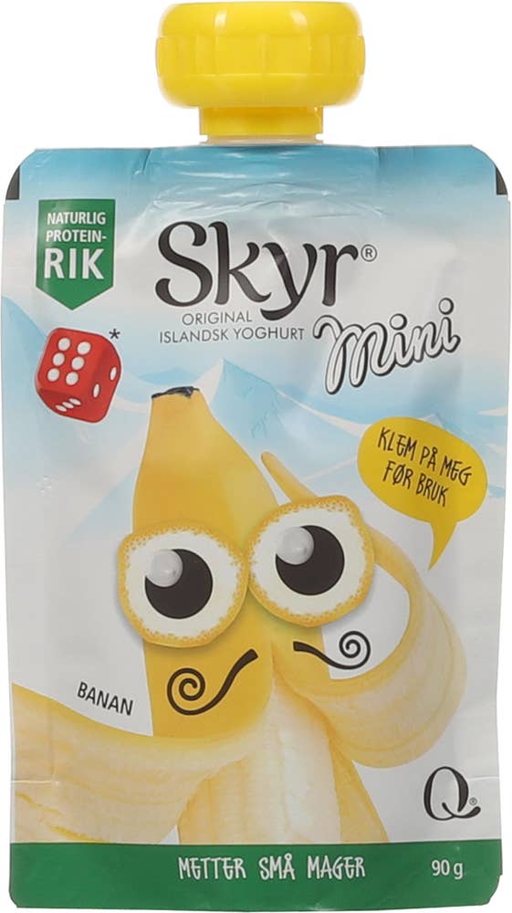Q Skyr mini banan Porsjonspose
