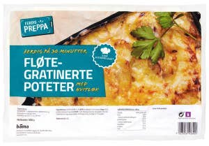 FERDIG PREPPA Fløtegratinerte Poteter med Hvitløk