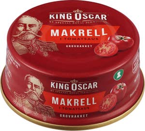 King Oscar Makrell i tomatsaus Grovrevet