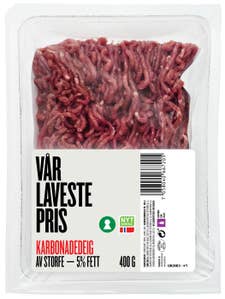 Vår Laveste Pris Karbonadedeig av storfe 5%