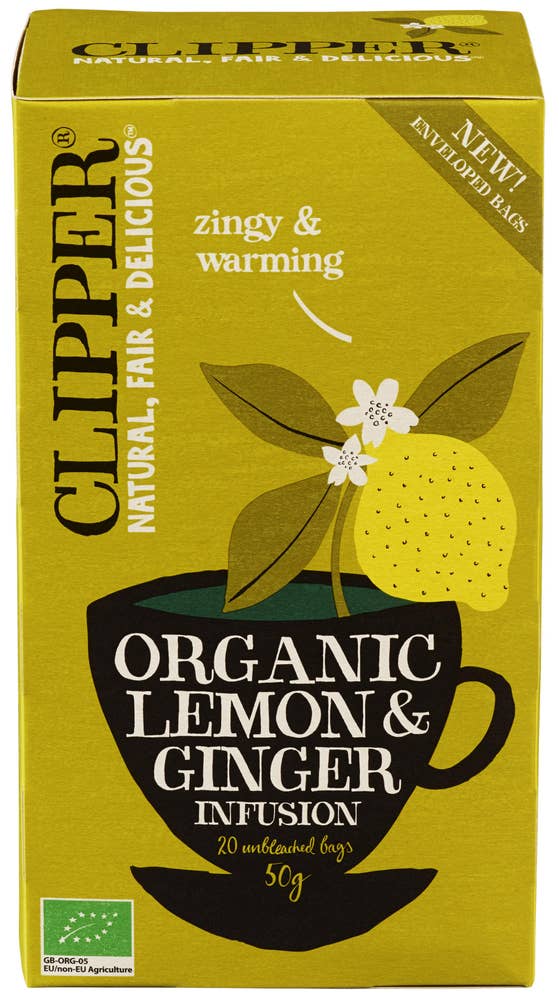 Clipper Økologisk Lemon & ginger infusion tea Økologisk