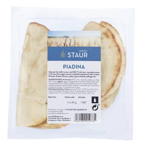 Staur Fjellbakeri Piadina hvete 4stk