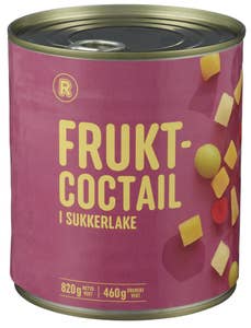 R Fruktcocktail i sukkerlake
