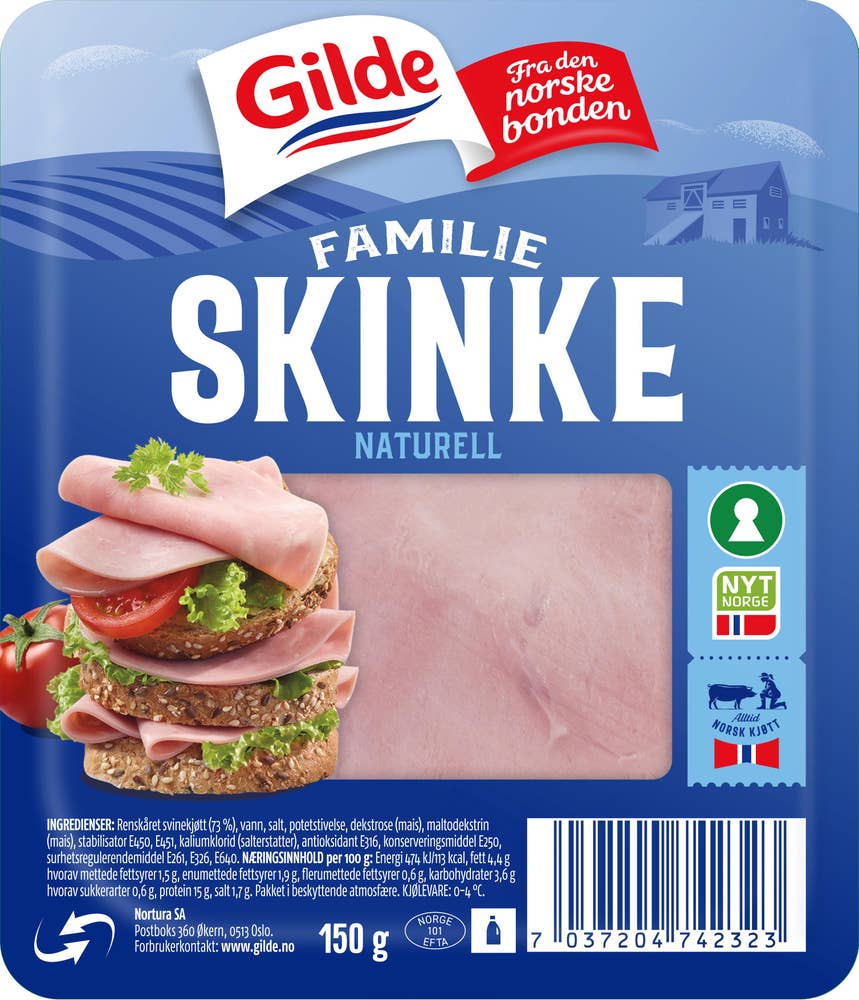 Gilde Familieskinke Skivet