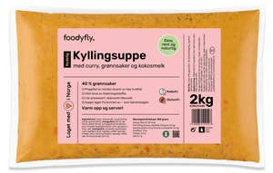 Foodyfly Kyllingsuppe med grønnsaker og kokosmelk