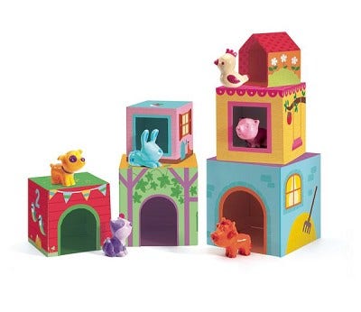 Sprell Byggeklosser med dyr Topanifarm