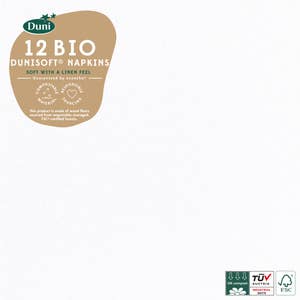 Duni Servietter, hvite Soft, 40x40cm