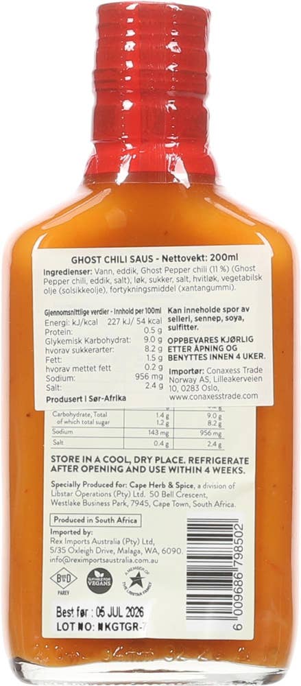 Cape Herb & Spice Chilli Addict Ghost Chilli Sauce