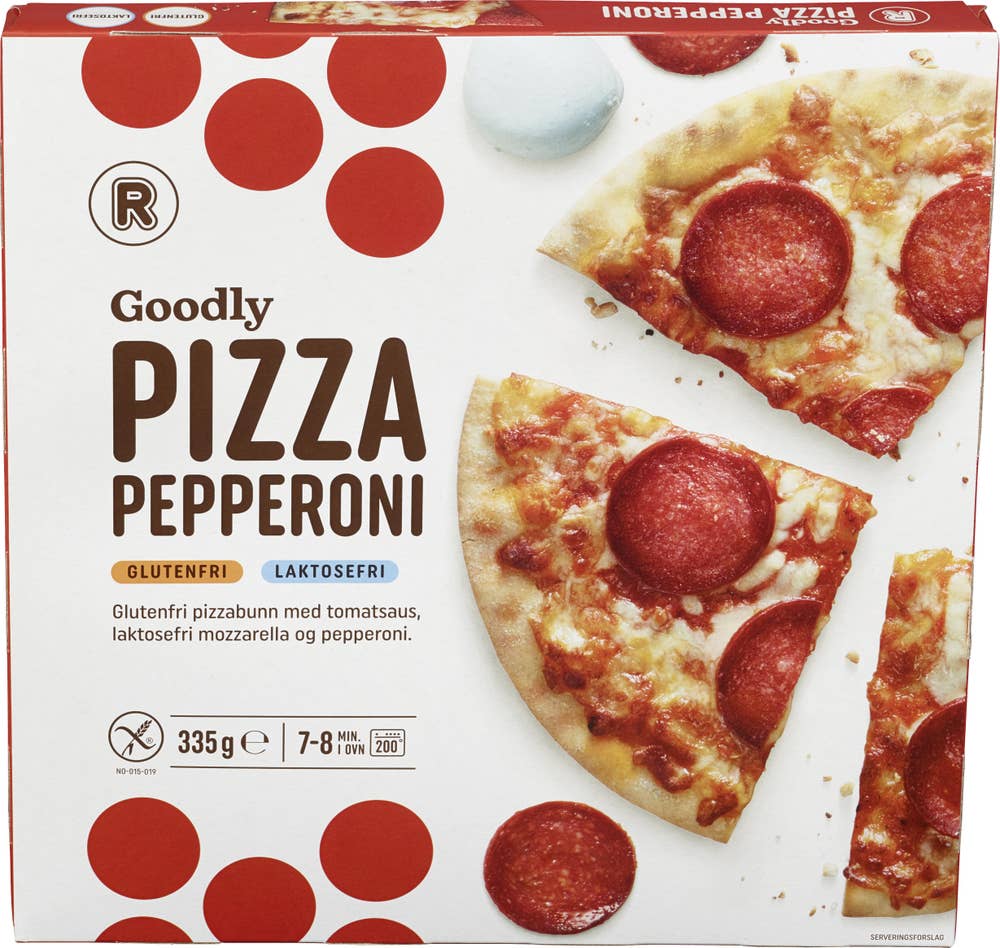 R Goodly Glutenfri pizza pepperoni