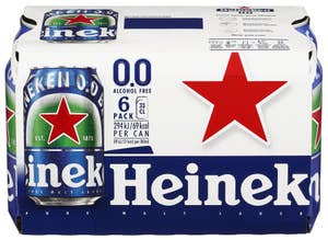 Heineken 0.0% Boks Alkoholfri, 6 x 0,33l