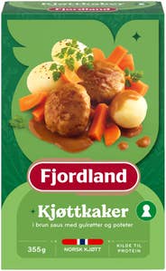 Fjordland Kjøttkaker med gulrøtter og poteter Liten porsjon