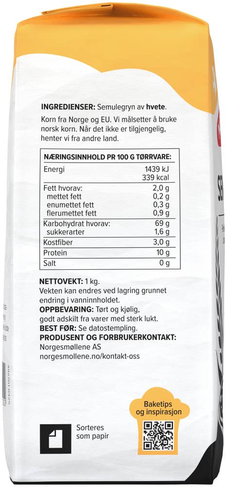 Norgesmøllene Semulegryn