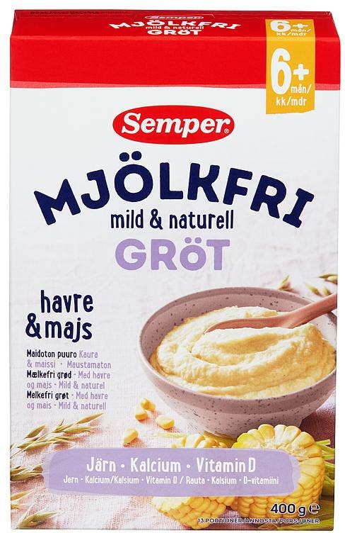 Semper Melkefri Grøt Mild & Naturell Fra 6 mnd