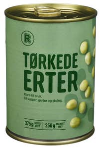 R Tørkede erter