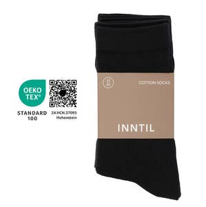 Inntil Sokker i bomull Sort, str. 37-40