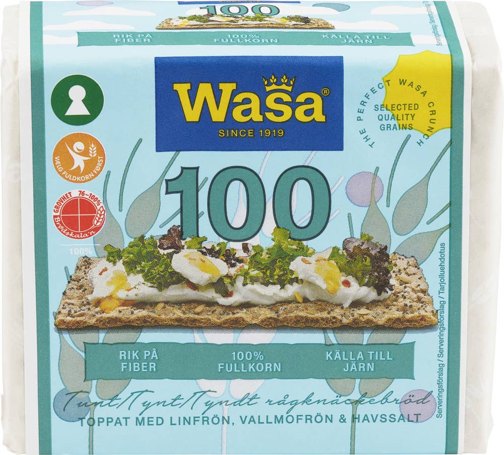 Wasa Knekkebrød 100 Frø & Havsalt