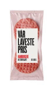 Vår Laveste Pris Frosne hamburgere 10x100g