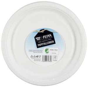 Prima Papptallerken 22 cm