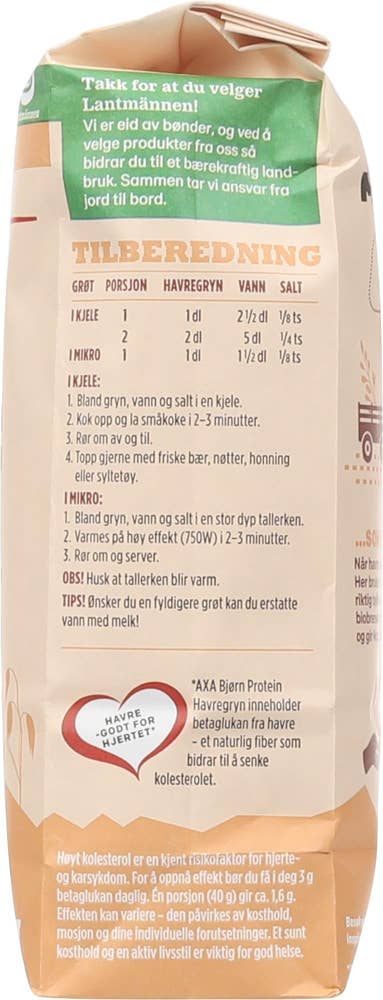 AXA Havregryn protein