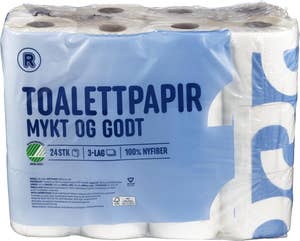 R Toalettpapir 3-lags 24 stk