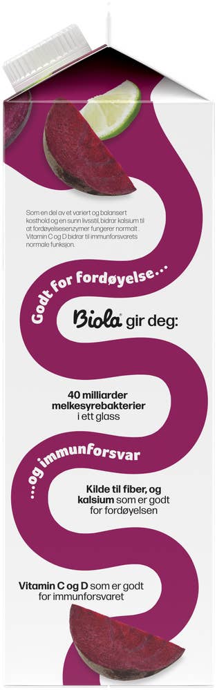 TINE Biola® yoghurtdrikk rødbet, eple & lime
