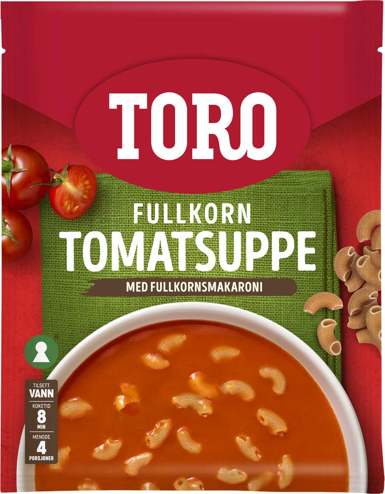 Toro Tomatsuppe fullkornsmakaroni