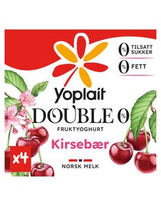 Yoplait 00% Kirsebær, 4x125g