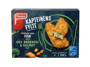 FINDUS Kapteinens fylte med ost, brokkoli og gulrot