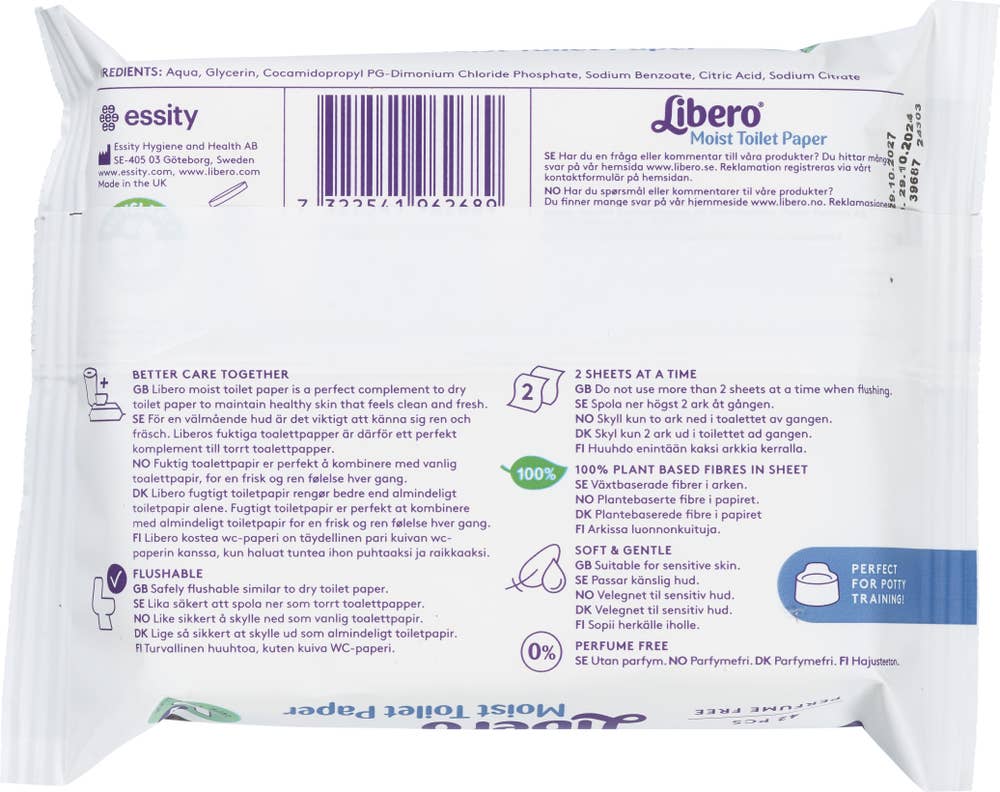 Libero Fuktig toalettpapir