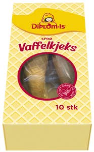 Diplom-is Sprø vaffelkjeks 10 stk