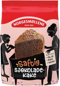 Norgesmøllene Saftig sjokoladekake