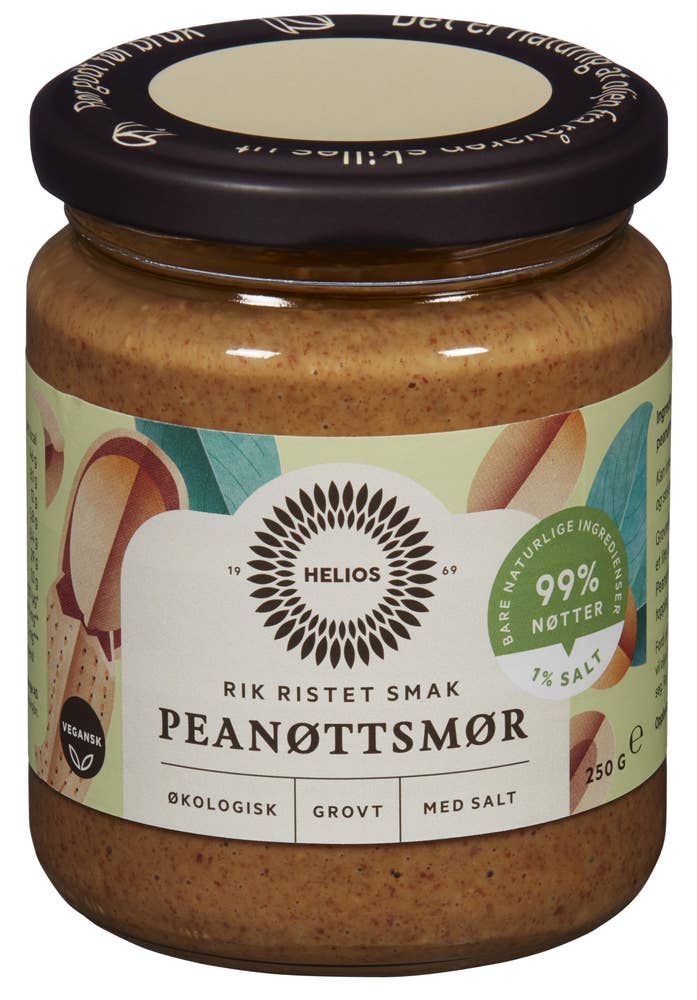 Helios Peanøttsmør Grovt, med salt