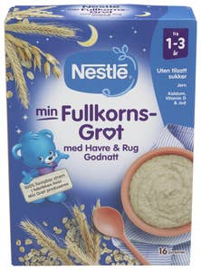Nestlé Min Fullkornsgrøt med havre og rug Godnatt 1-3 år