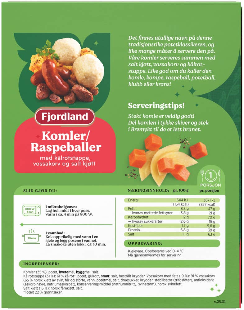 Fjordland Komler/Raspeballer