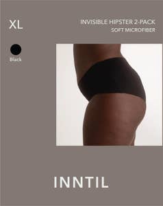 Inntil Sømløs Hipster Sort, str. XL