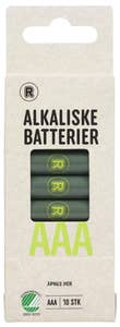 R Alkaliske batterier AAA