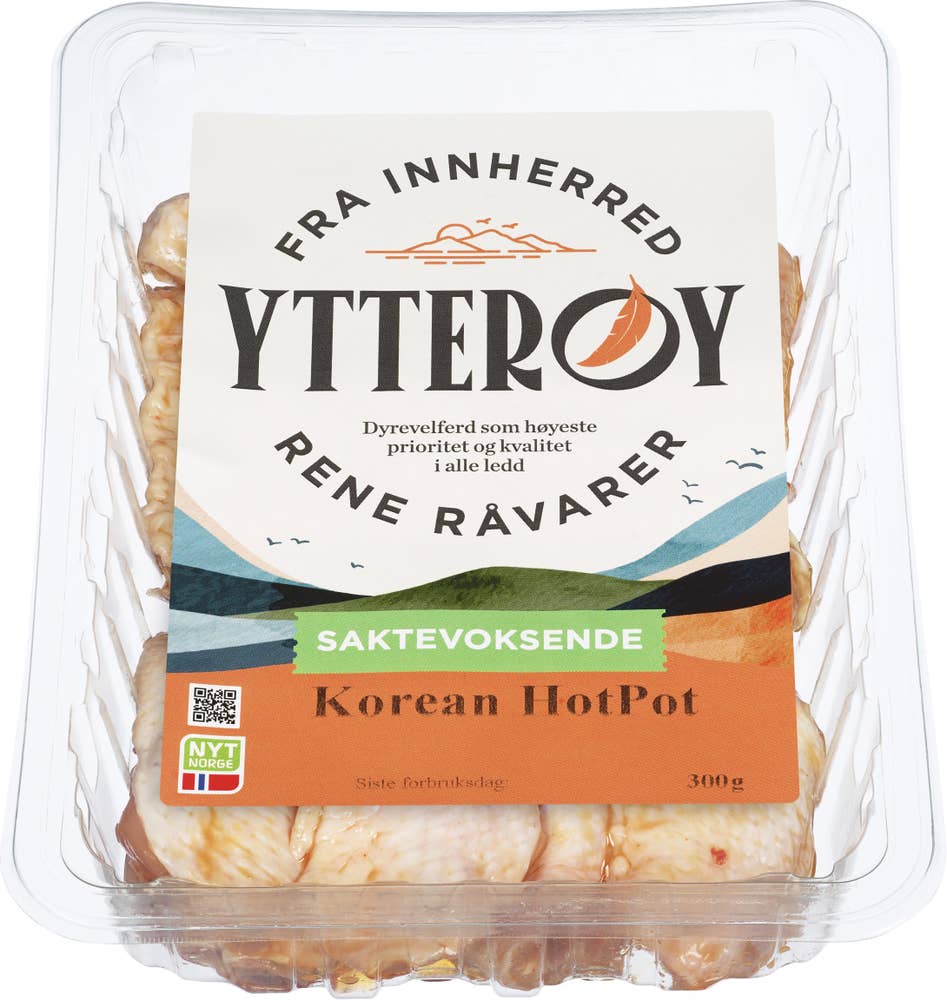Ytterøy Korean Hotpot Wings Saktevoksende kylling
