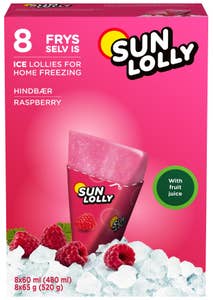 Sun Lolly bringebær 8 stk