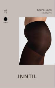 Inntil Strømpebukse 20 DEN Sort, str. 44-48, semi-matt