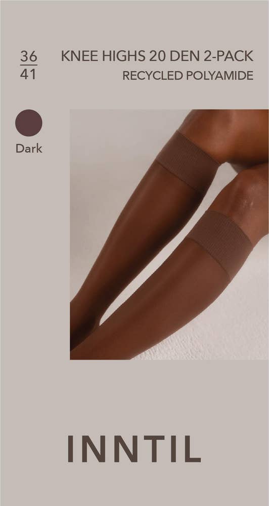 Inntil Knestrømper 20 DEN Mørk, str. 36-41