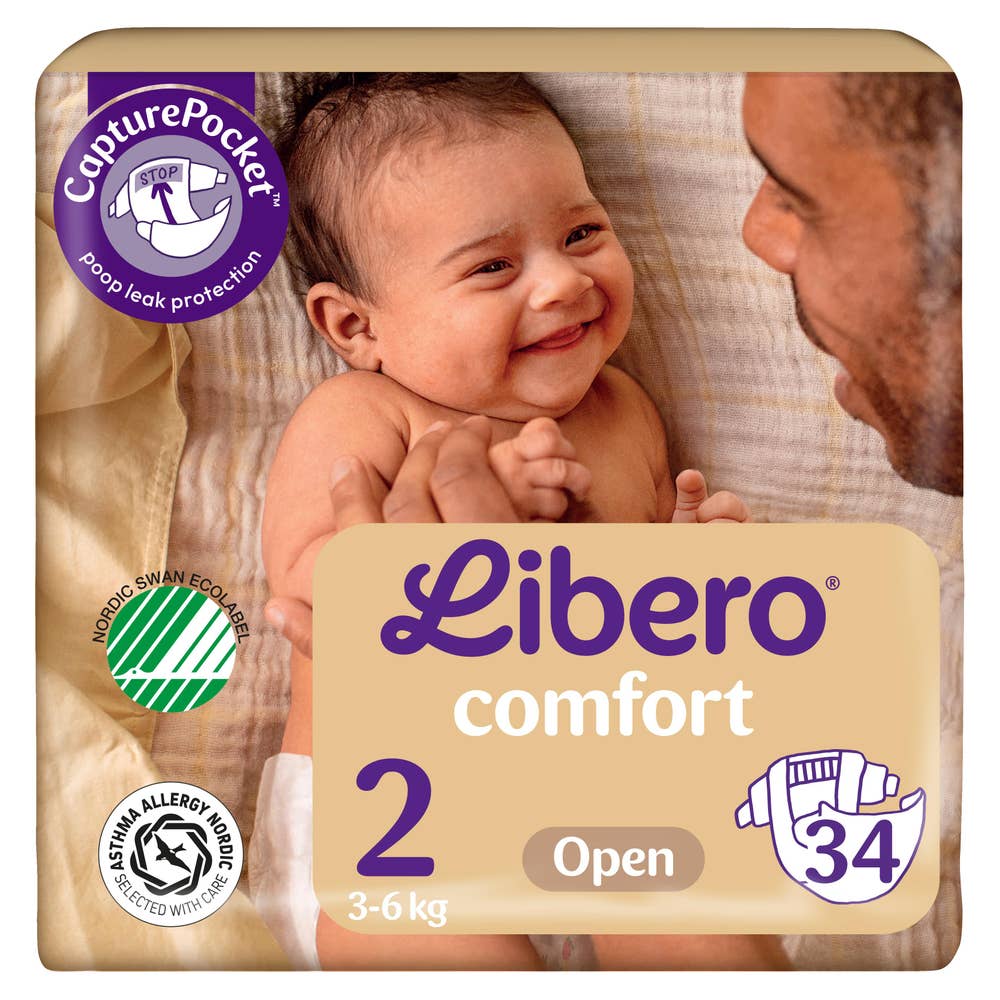 Libero Comfort åpen bleie Str. 2, 3-6 kg