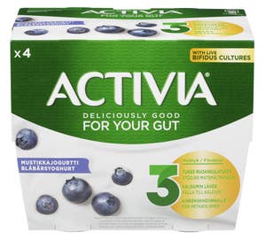 Activia blåbær 4x125g