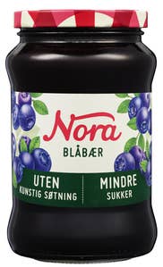 NORA Blåbærsyltetøy mindre sukker